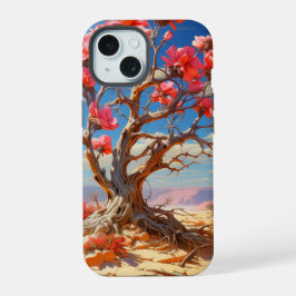 Pink Flower Tree telefoonhoesje iPhone 16 Hoesje