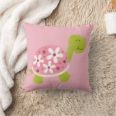 Pink Flower Turtle Sierkussen (Deken)