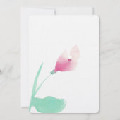 Pink Flower Vrijgezellenfeest Kaart (Achterkant)