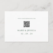 Pink Flower Wedding Details Kaart (Achterkant)