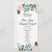 Pink Flower Wedding Programma (Voorkant)