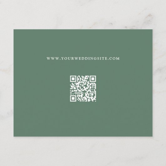 Pink Flower Wedding Save the Date Kaart (Achterkant)