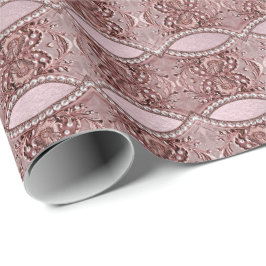 Pink Flower Wrapping Paper Cadeaupapier