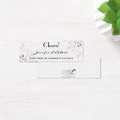 Pink Flowering Vines Drink Ticket Mini Visitekaartjes (Bureau)