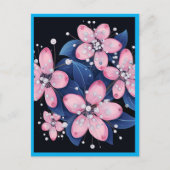 PINK FLOWERS #1 BRIEFKAART (Voorkant)