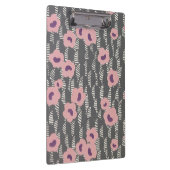 Pink Flowers Abstract Blooms Mid-century Art Deco Klembord (Rechts)