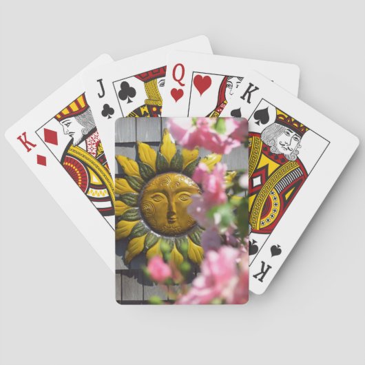 Pink Flowers and Sun - Martha's Vineyard Pokerkaarten (Achterkant)