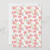 Pink Flowers Baby shower bedankje Bedankkaart (Achterkant)