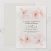 Pink Flowers Beach vrijgezellenfeest Kaart (Voorkant / Achterkant)