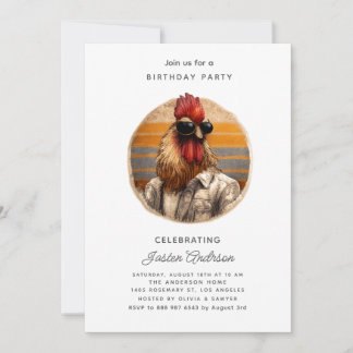  Pink Flowers Birthday Party Invitation Feestdagenkaart