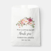 Pink Flowers Boho Chic Baby shower Floral Party Bedankzakje (Voorkant)