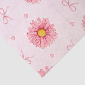 Pink flowers, bows, and hearts tissue paper tissuepapier (Detail)