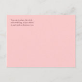 Pink Flowers Butterfly Save the Date Aankondiging (Achterkant)