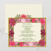 Pink Flowers Custom Behuizing Kaarten (Voorkant / Achterkant)