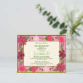 Pink Flowers Custom Behuizing Kaarten (Staand voorkant)