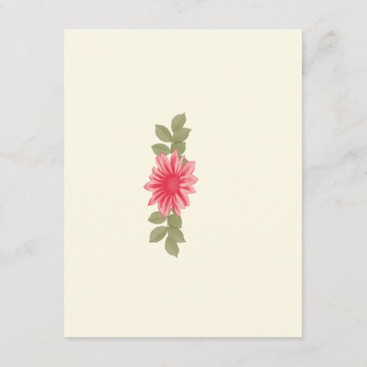 Pink Flowers Custom Direction Kaarten (Achterkant)