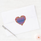 Pink Flowers Custom Heart Stickers (Envelop)