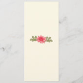 Pink Flowers Custom Menu Kaart (Achterkant)