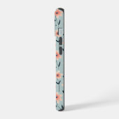 Pink Flowers Floral Pattern iPhone 15 Case (Linkerkant)
