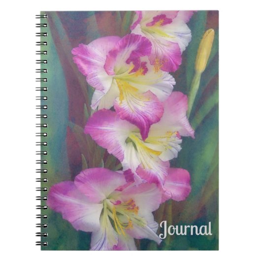 Pink Flowers Garden Art Journal Notitieboek (Voorkant)