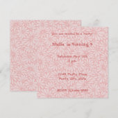 Pink Flowers Gepersonaliseerde uitnodiging (Voorkant / Achterkant)
