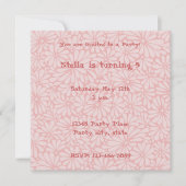 Pink Flowers Gepersonaliseerde uitnodiging (Voorkant)