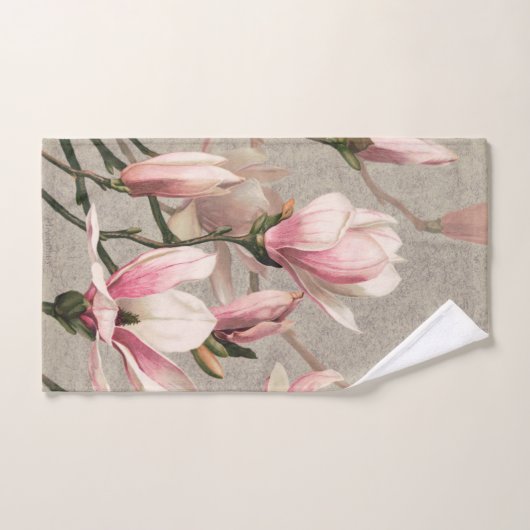 Pink Flowers Handdoek (Handdoek)