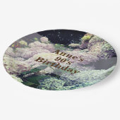 Pink Flowers Hydrangea 90th Birthday Paper Bord (Gekanteld)