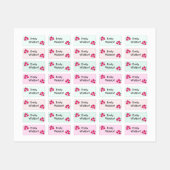 Pink Flowers Kids' Name Clothing School Labels (Vel)