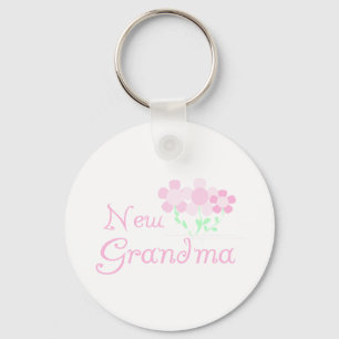 Pink Flowers New Grandma Sleutelhanger