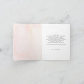 Pink Flowers Pampas Grass Baby shower Dank u Bedankkaart (Binnen)