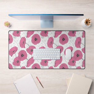 Pink Flowers Patroon Bureaumat