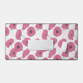 Pink Flowers Patroon Bureaumat (Keyboard & Muis)