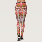 Pink Flowers Patroon Leggings (Achterkant)
