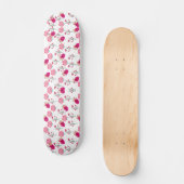 Pink Flowers Patroon Persoonlijk Skateboard (Voorkant)