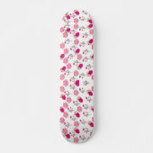 Pink Flowers Patroon Persoonlijk Skateboard (Voorkant)