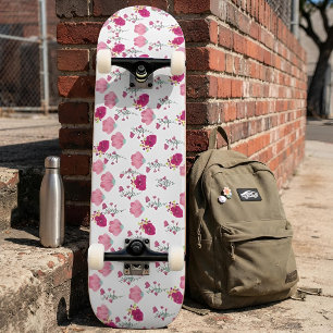 Pink Flowers Patroon Persoonlijk Skateboard