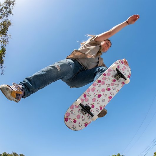 Pink Flowers Patroon Persoonlijk Skateboard