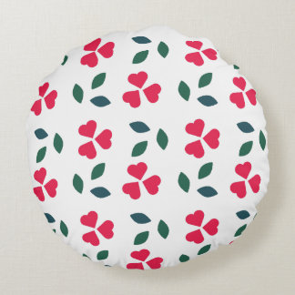 Pink Flowers Patroon Rond Kussen