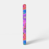 Pink Flowers Patroon Samsung Galaxy Hoesje (Linkerkant)