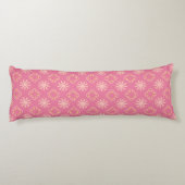 Pink Flowers Pattern Body Pillow Lichaamskussen (Achterkant)