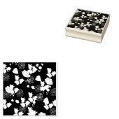 pink flowers rubberstempel (Gestempeld)