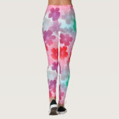 Pink Flowers Sakura Abstract Leggings (Achterkant)