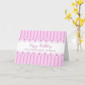 Pink Flowers Stepmom Birthday Kaart (Gele Bloem)