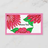 Pink Flowers Visitekaartjes (Achterkant)