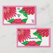 Pink Flowers Visitekaartjes (Voorkant / Achterkant)