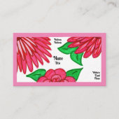 Pink Flowers Visitekaartjes (Voorkant)