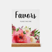 Pink Flowers Vrijgezellenfeest Favors Acryl Bord (Voorkant)