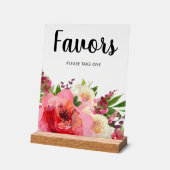 Pink Flowers Vrijgezellenfeest Favors Acryl Bord (Hoek)