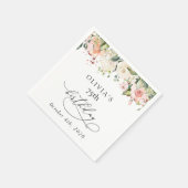 Pink Flowers, White Flowers, Boho, Birthday Servet (Hoek)